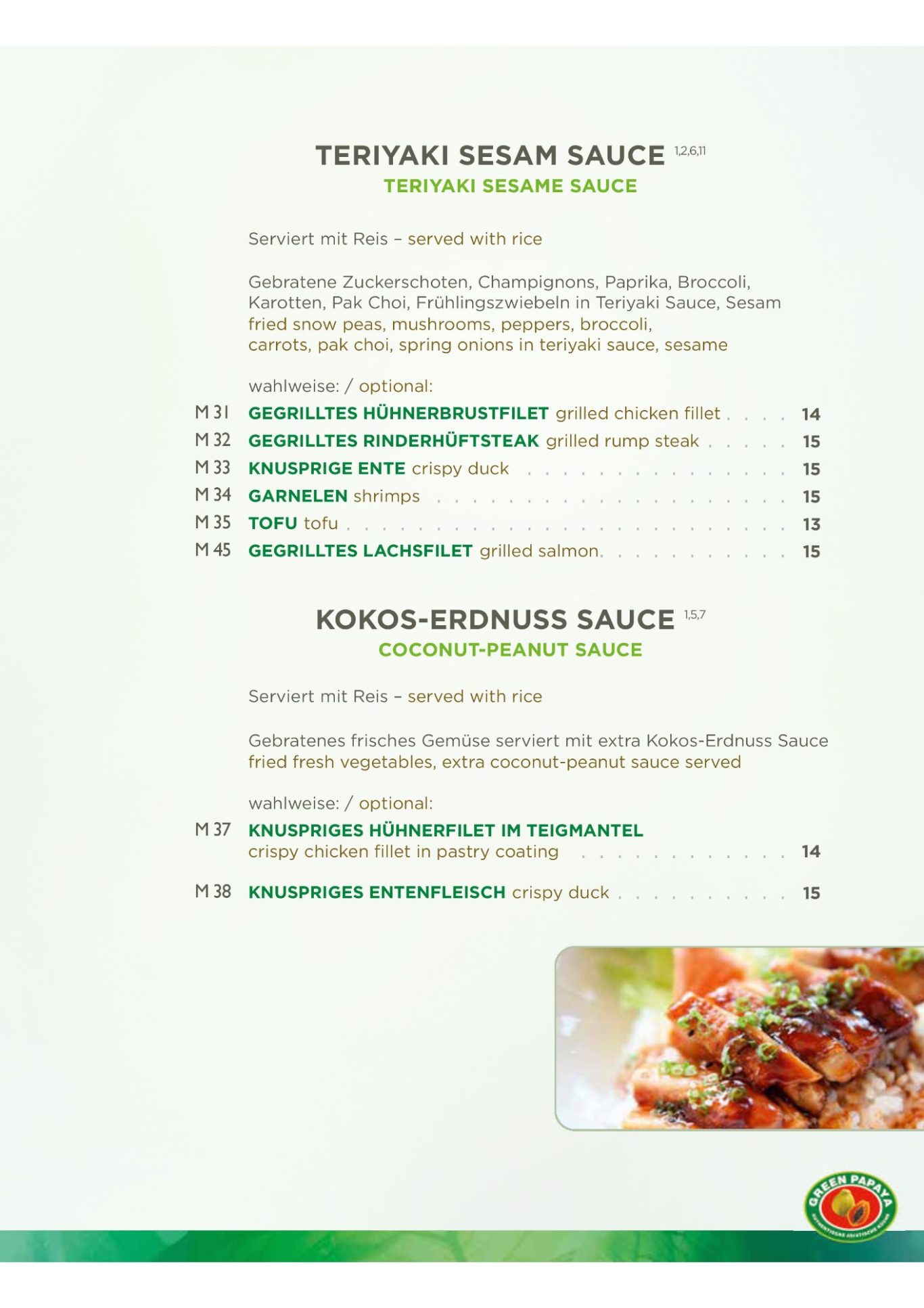 Teriyaki / Kokos-Erdnuss