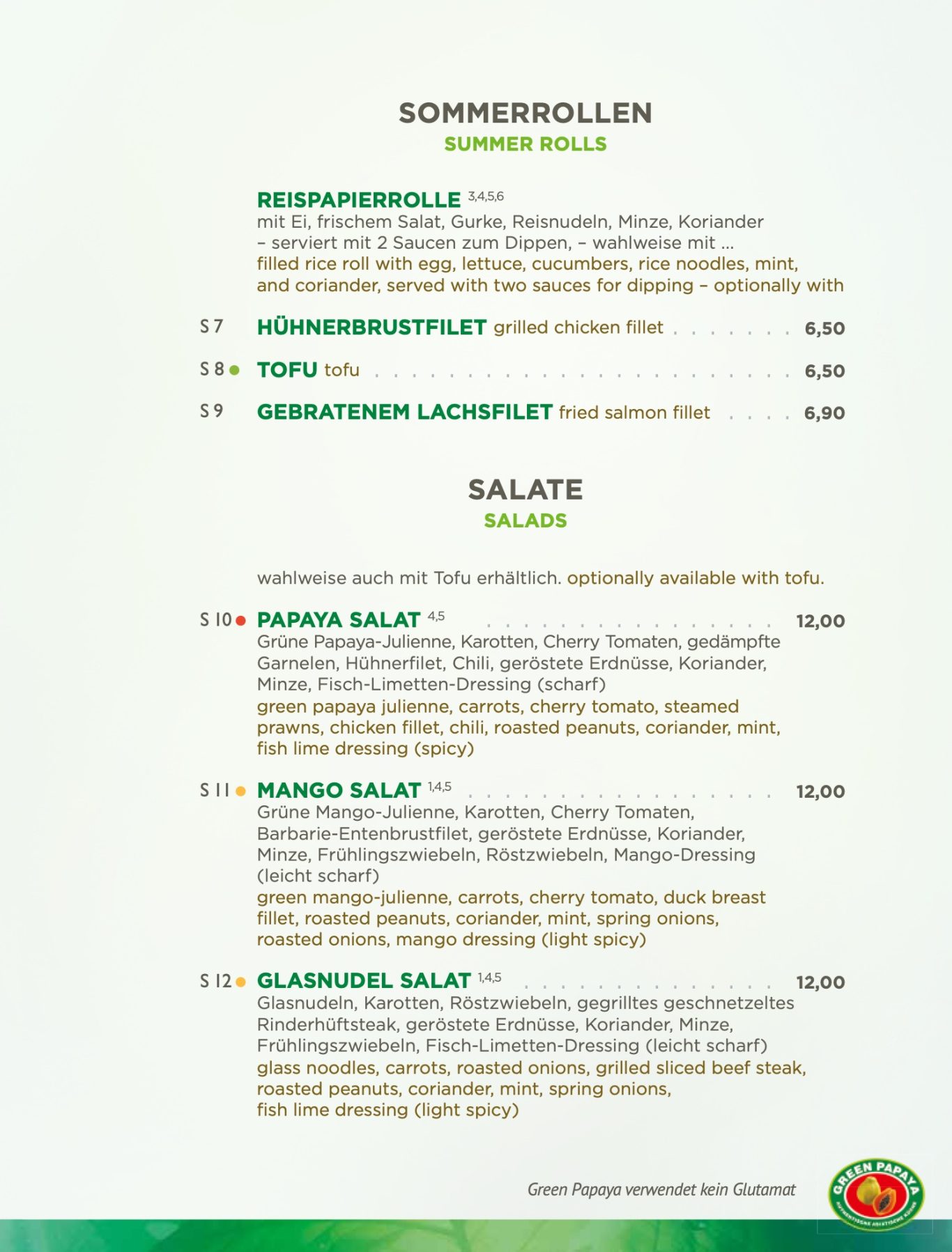 Sommerrollen / Salate